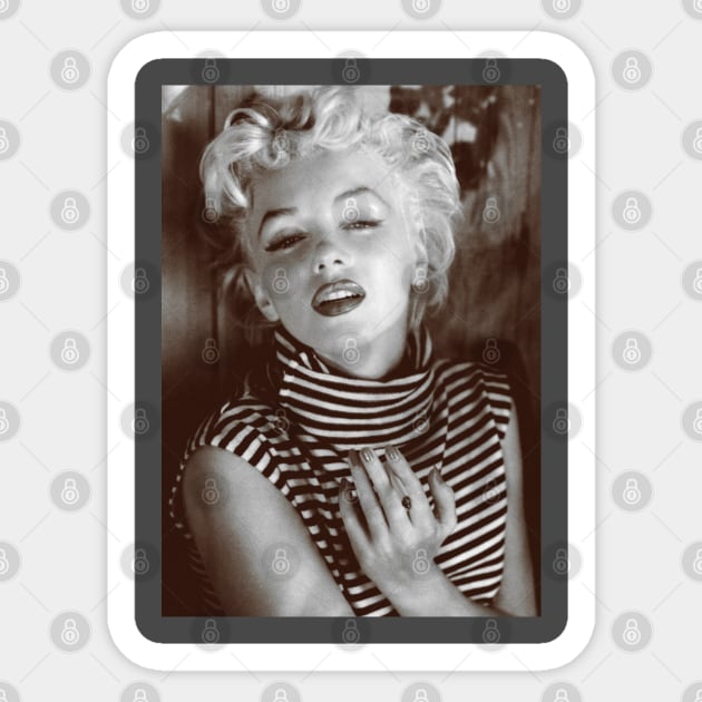 Marilyn Monroe Black and White Portrait Sticker by nolabel